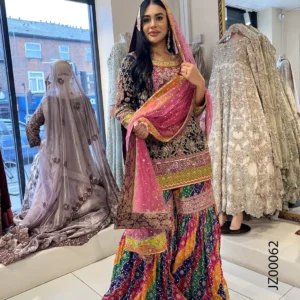 Bridal Mehndi Multicolor Gharara