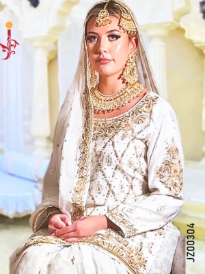 Banarsi Off-White Gharara Set - Image 2