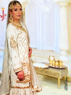 Banarsi Off-White Gharara Set - Image 6