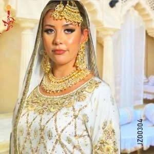 Banarsi Off-White Gharara Set - Image 3