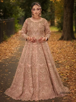 Flawless Floral Embroidered Maxi — close-up view | Jabeenz UK