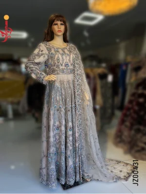 Grey Fawn Embellished Bridal Maxi - Image 4