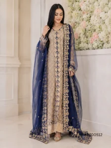 Blue and Golden Jacket Maxi