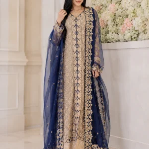 Blue and Golden Jacket Maxi