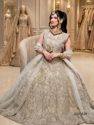 Off White Bridal Maxi — front view | Jabeenz UK