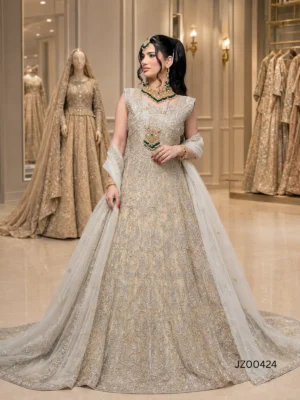 Off White Bridal Maxi — back view | Jabeenz UK