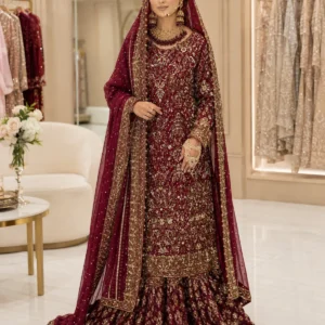 Merjanda Khadi Net Farshi Sharara 
