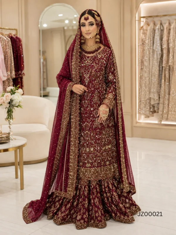Merjanda Khadi Net Farshi Sharara 