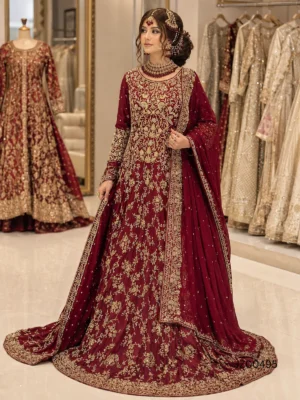 Shamoos Bridal Lehenga Choli — back view | Jabeenz UK