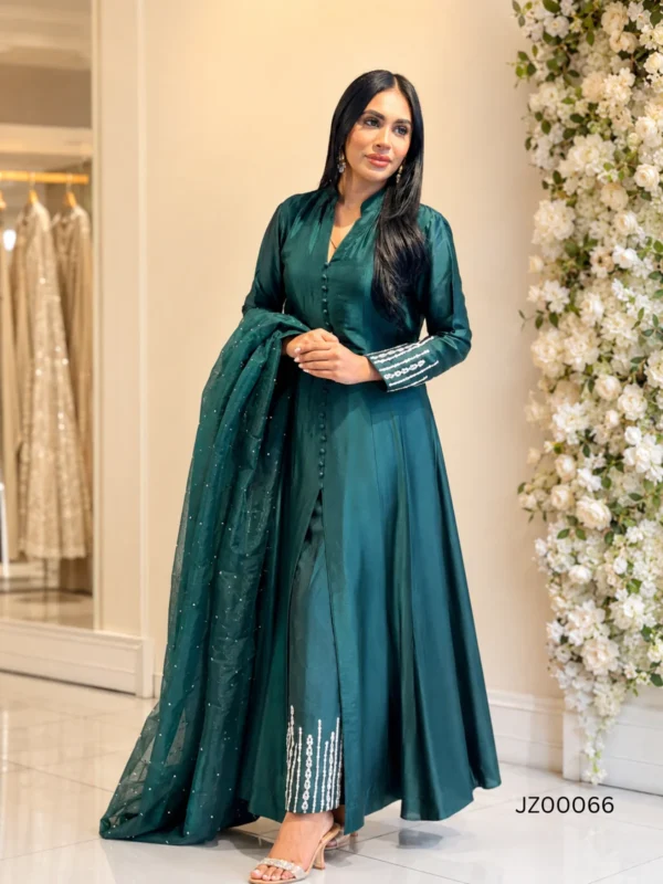 Bottle Green Aline with Trousers - alternate view