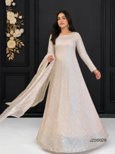 The Peach Chiffon Sequined Maxi