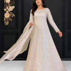 The Peach Chiffon Sequined Maxi