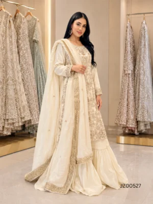 Ivory Formal Shirt with Farshi — styling view | Jabeenz UK