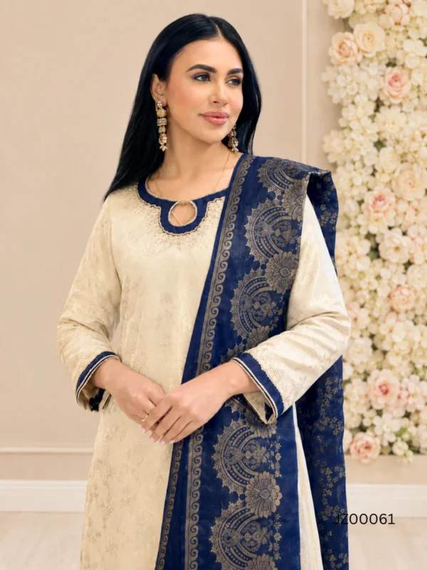Golden and Blue Sharara Dress