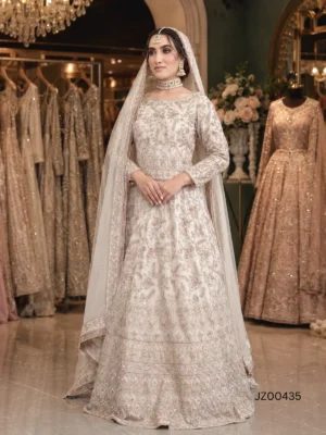Ivory Bridal Lehenga Set — detail view | Jabeenz UK
