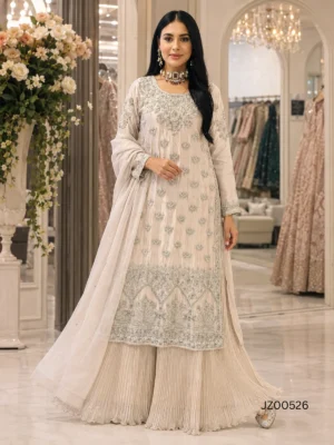 Ash Grey Formal Shirt with Crush Maxi — front view | Jabeenz UK