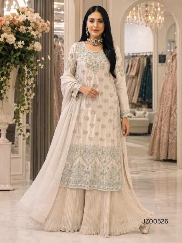 Ash Grey Formal Shirt with Crush Maxi