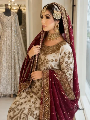 Farshi Lehenga with Elegant Long Shirt — detail view | Jabeenz UK
