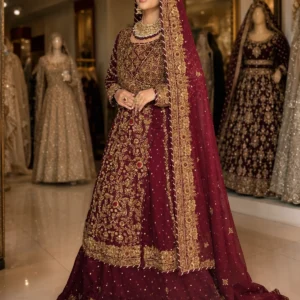 Angarkha Style Bridal Lehenga
