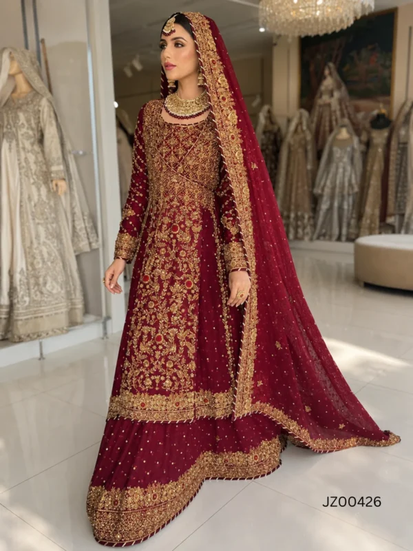 Angarkha Style Bridal Lehenga - alternate view