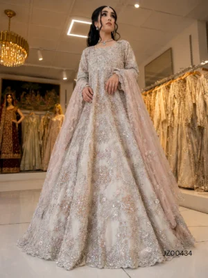 Blush Crystal Dream Gown — back view | Jabeenz UK
