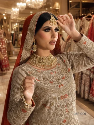 Golden Formal Outfit — front view | Jabeenz UK