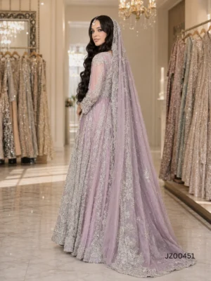 Lilac Bridal Veil Maxi — detail view | Jabeenz UK
