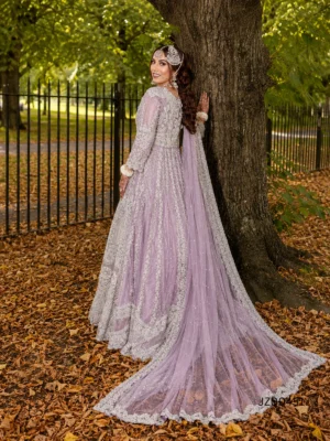 Lilac Bridal Veil — back view | Jabeenz UK
