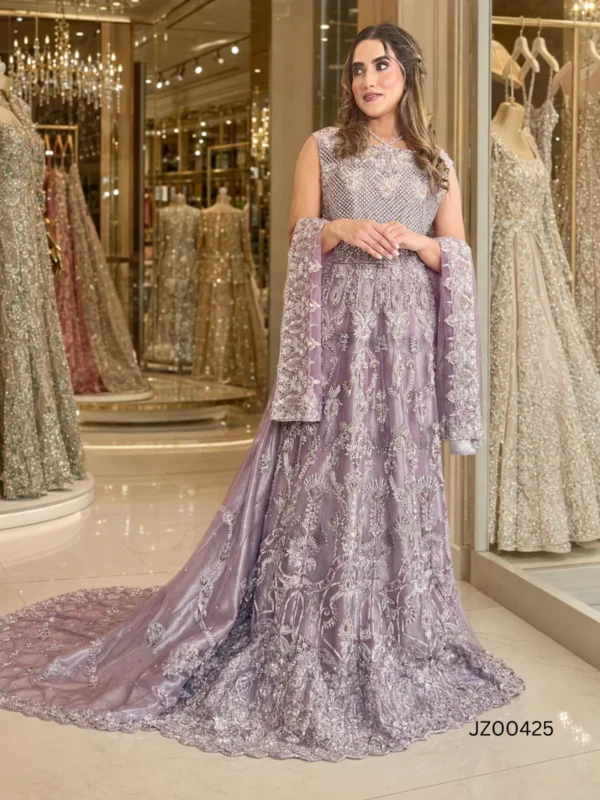 Silver Embellished Purple Maxi - alternate view