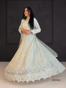 Sage Radiance Green Net Maxi