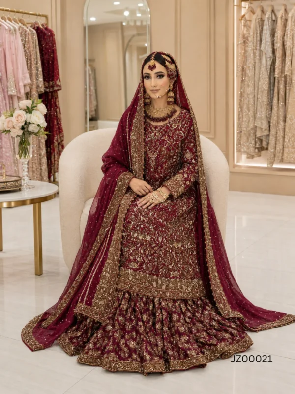 Merjanda Khadi Net Farshi Sharara  - alternate view