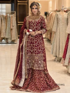 Deep Red Farshi Lehenga