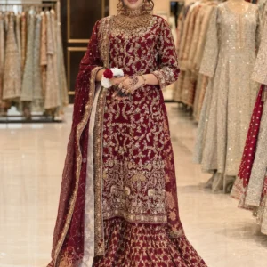 Deep Red Farshi Lehenga