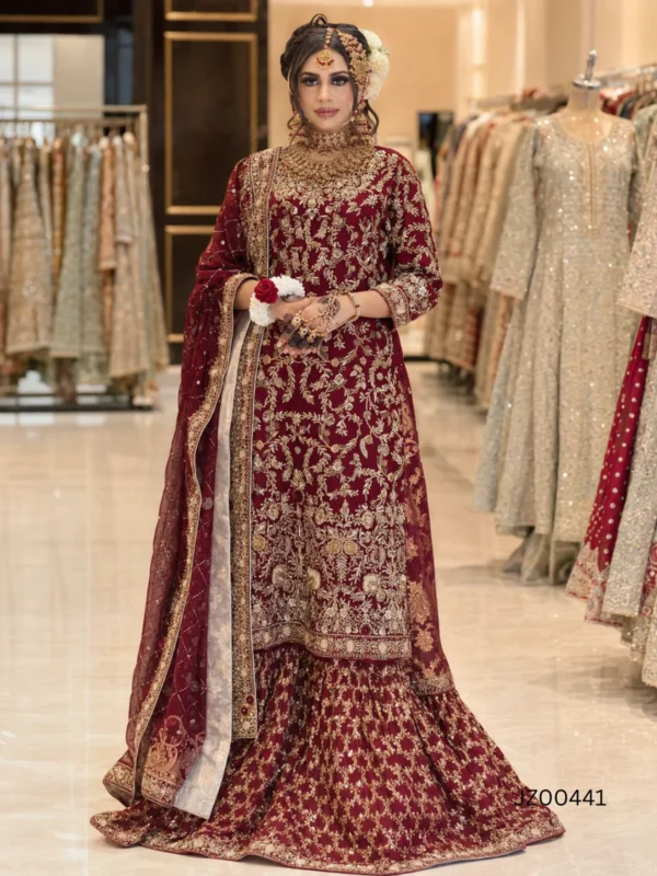 Deep Red Farshi Lehenga
