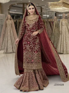 Mehr-e-Maroon Bridal Sharara