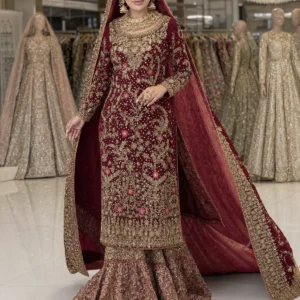 Mehr-e-Maroon Bridal Sharara