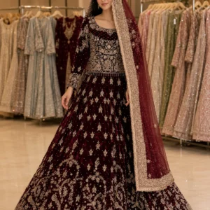 Velvet Bridal Lehenga
