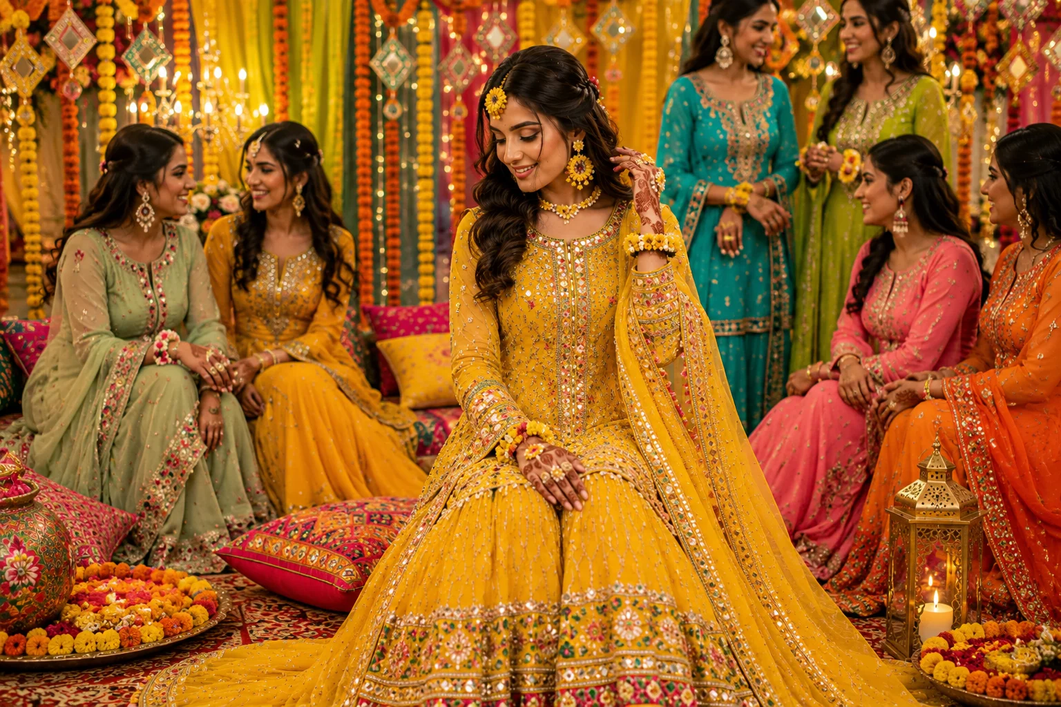 Mehndi Outfit Ideas for Brides, Guests and Bridesmaids