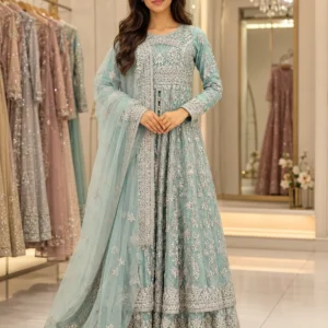 Ice Blue Bridal Maxi