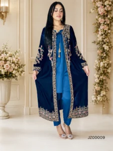 Royal Elegance Velvet Jacket Ensemble