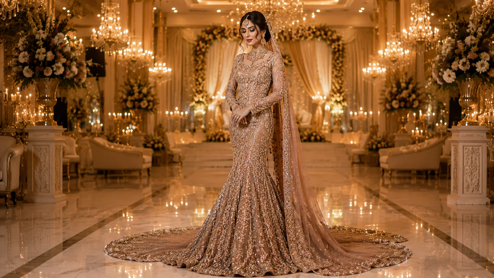 Fishtail Bridal Gowns: Pakistani Mermaid Dresses