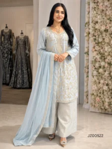 Ice Blue Shirt with Palazzo
