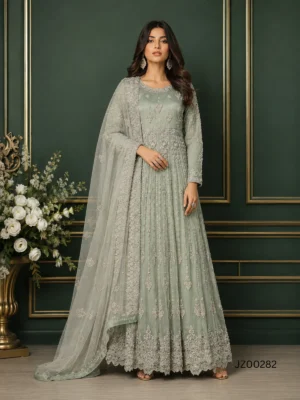 Light Green Net Maxi — styling view | Jabeenz UK