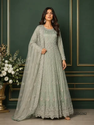 Light Green Net Maxi — close-up view | Jabeenz UK