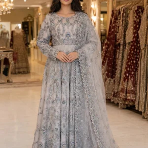 Grey Fawn Embellished Bridal Maxi