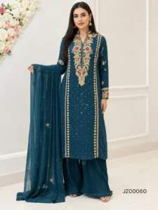 Teal Green Shirt with Crush Palazzo