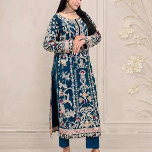 Sea Blue Partywear Ensemble