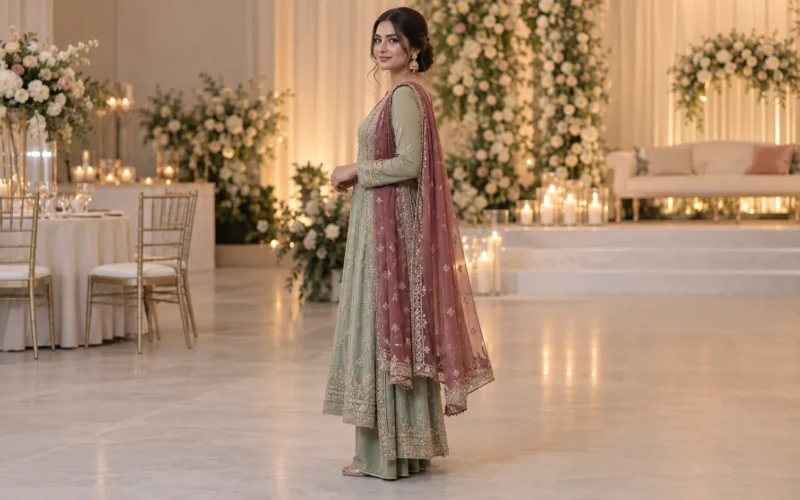 Asian Wedding Dresses for Guests: How Long Should a Dupatta Be?