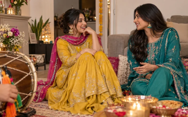 Dholki Outfits for Guests: What Works Best for a Home Celebration?