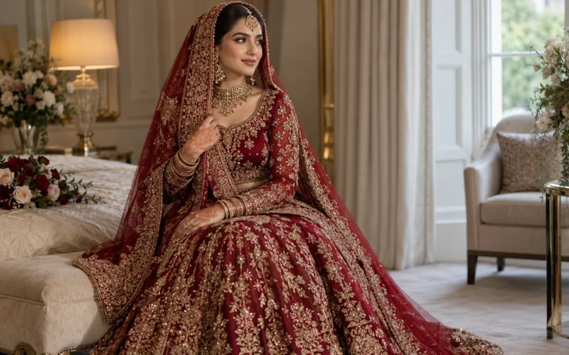 Bridal Dresses Pakistani Brides Can Balance With a Heavy Head Dupatta